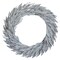 Vickerman Natural Botanicals 24" White Washed Canna Leaf Wreath. This wreath measures 24 inches in diameter. It features white washed canna leaves on a coco fiber base. This is a dried and preserved natural product.